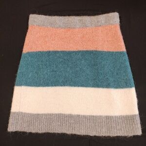 Lou & Grey For Loft Skirt Size Small Alpaca/Wool Blend Mini Color Block Spring